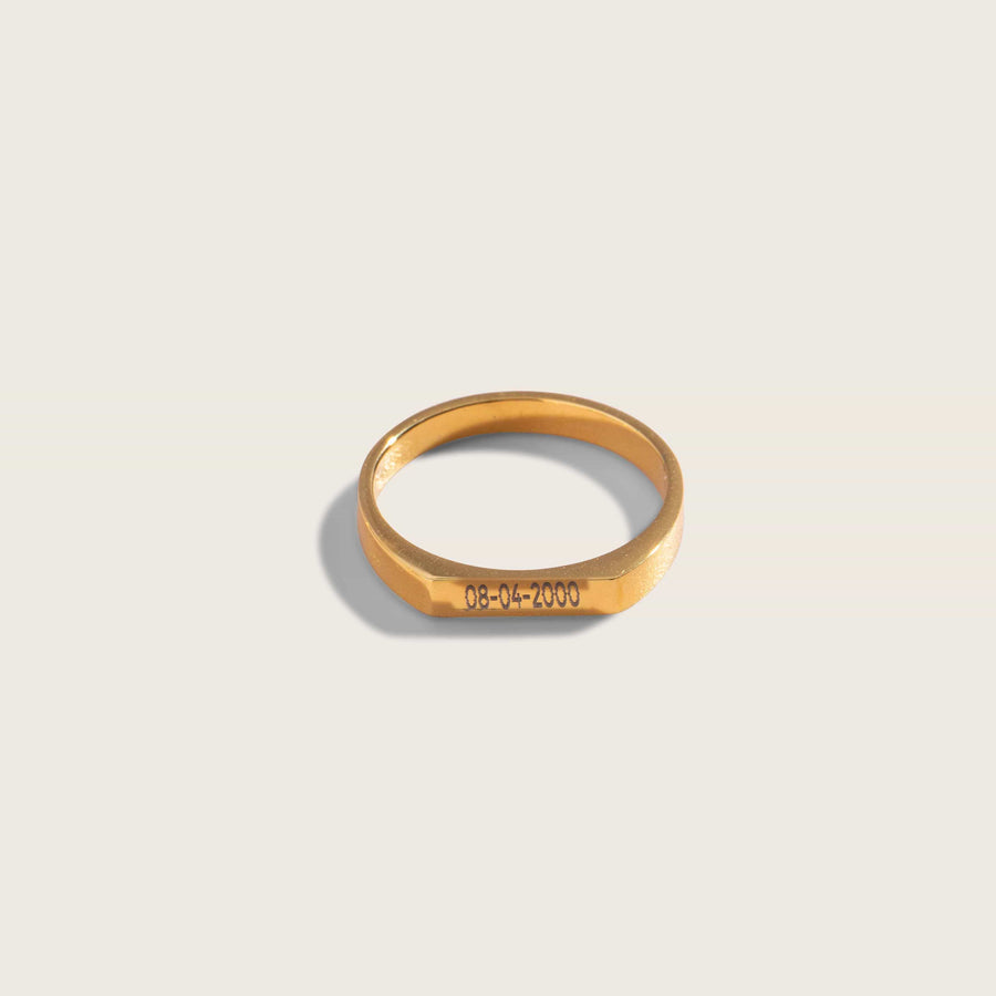 Engravable Ring in Gold Moonglow Jewelry 
