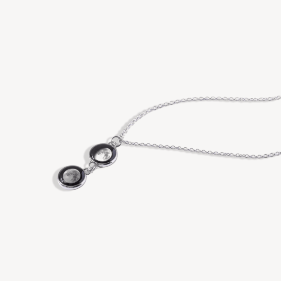 Lunar Twin Charm Necklace