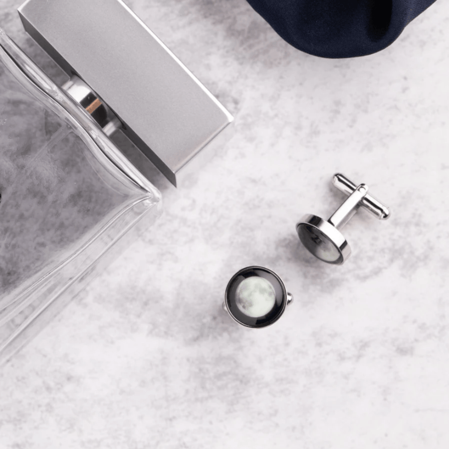 The Maginus Cufflinks in Silver Stainless Steel