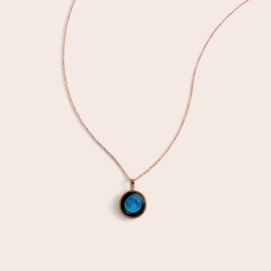 Chrysus Moon 14K Pure Gold Necklace