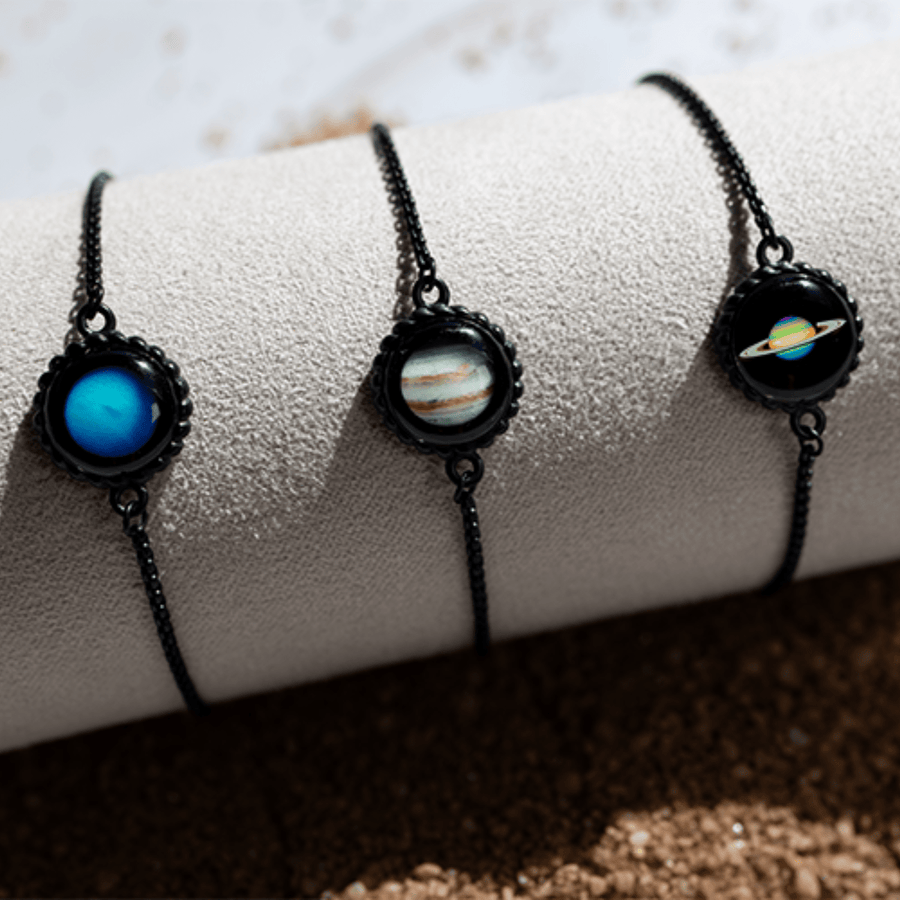 Bracelet torsadé Cosmos Carina en noir