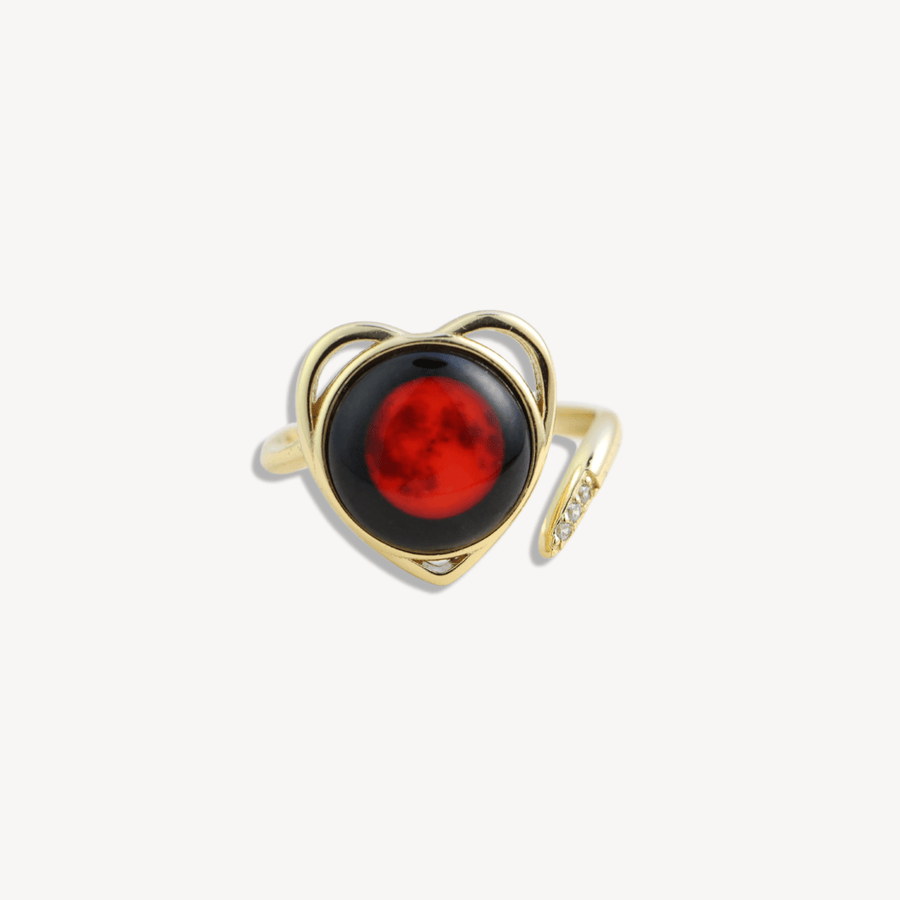 Lunar Eclipse Luna Love Ring in Gold