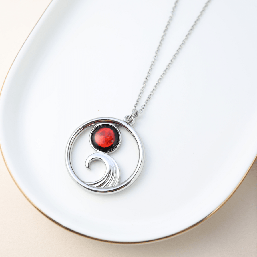 Lunar Eclipse Tide Necklace in Stainless Steel