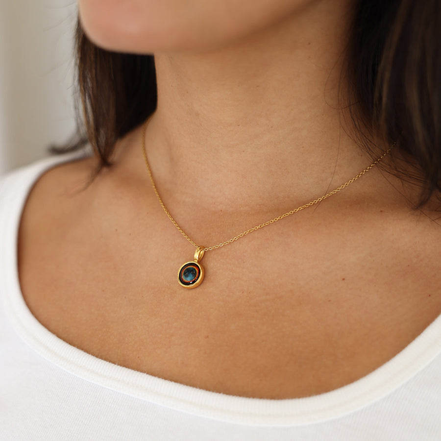 Pre-order Solar Eclipse Sky Light Gold Necklace