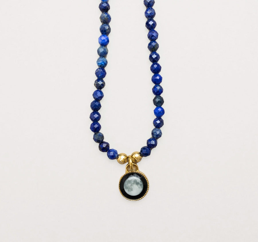 Bhavana Crystal Necklace - in Lapis