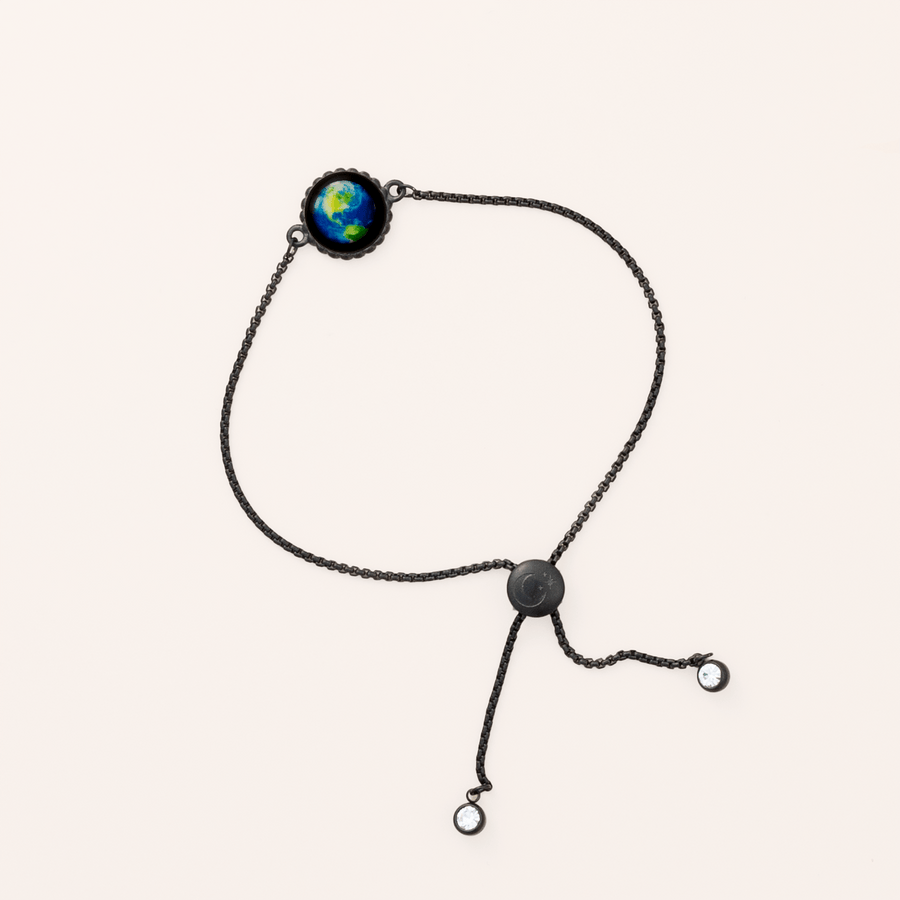 Bracelet torsadé Cosmos Carina en noir