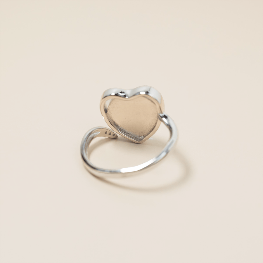 Bague Earthglow Luna Love en rhodium 