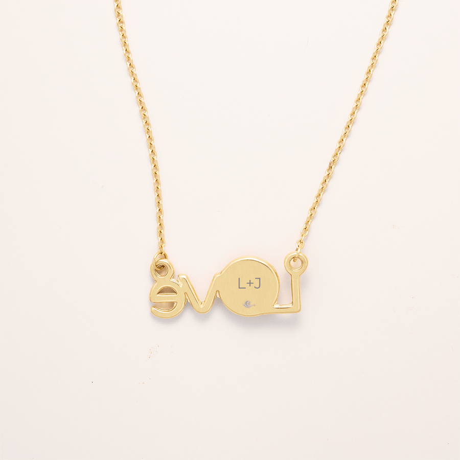 Luna Love Necklace in Gold