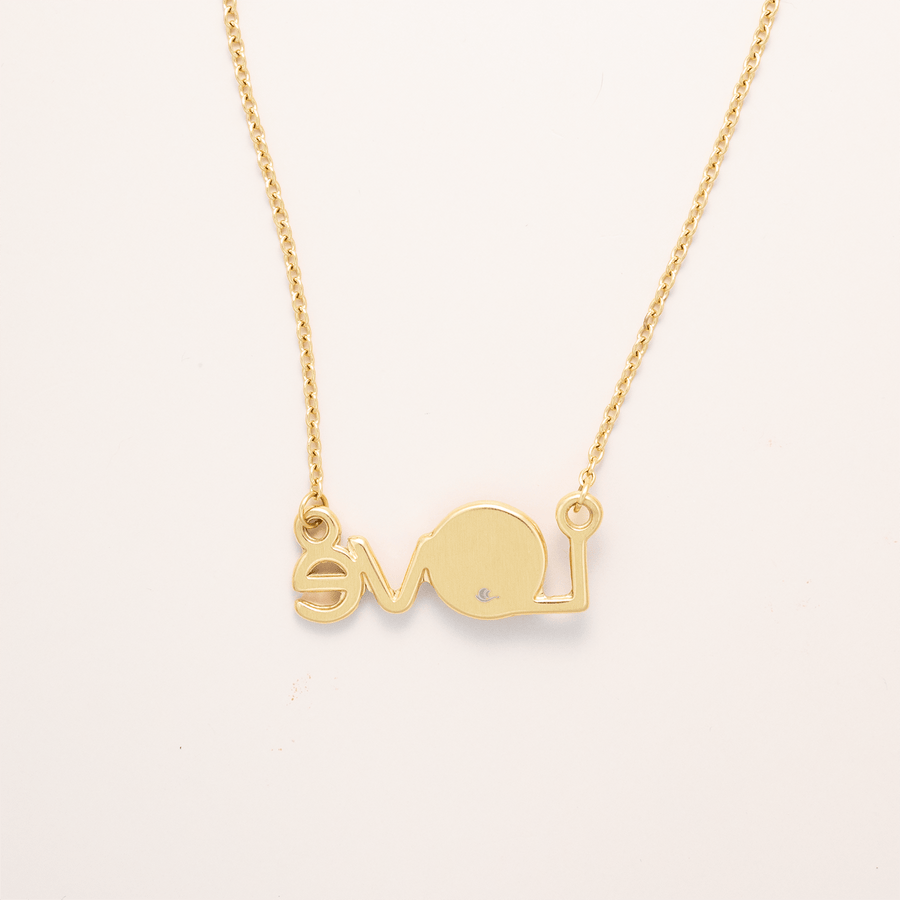 Earthglow Luna Love Necklace in Gold