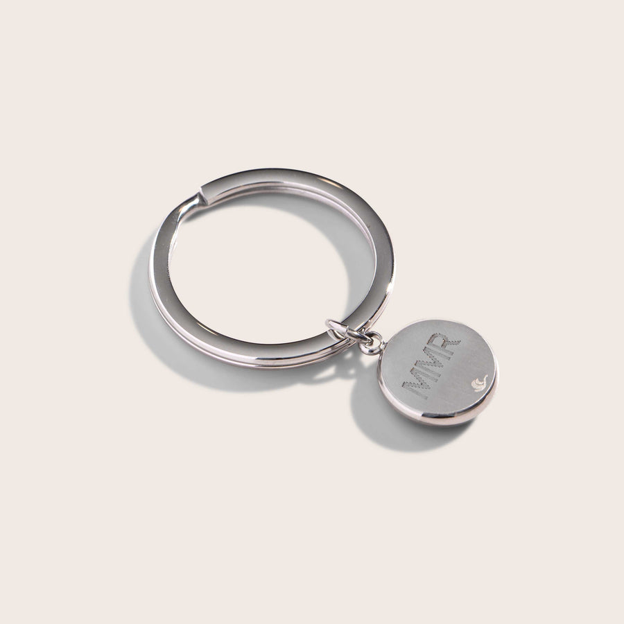 Moon Memory Key Ring and Elegance Stainless Steel necklace Bundle