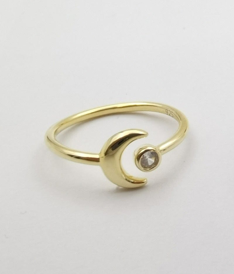 Moon crescent adjustable ring