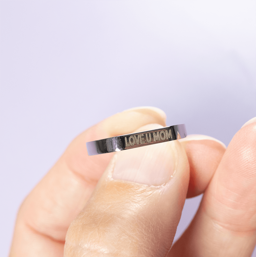 Mom engraved ring hotsell