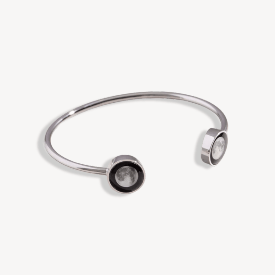 Lunar Dyad Cuff Bracelet in Stainless Steel