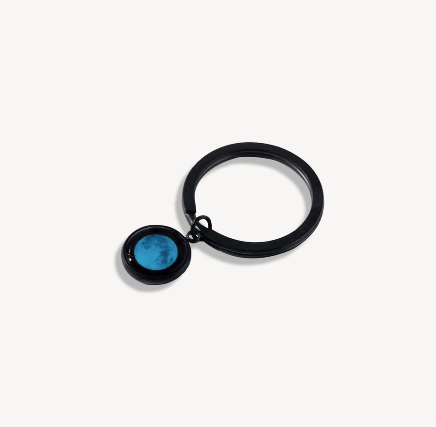 Moon Memory Key Ring in Black