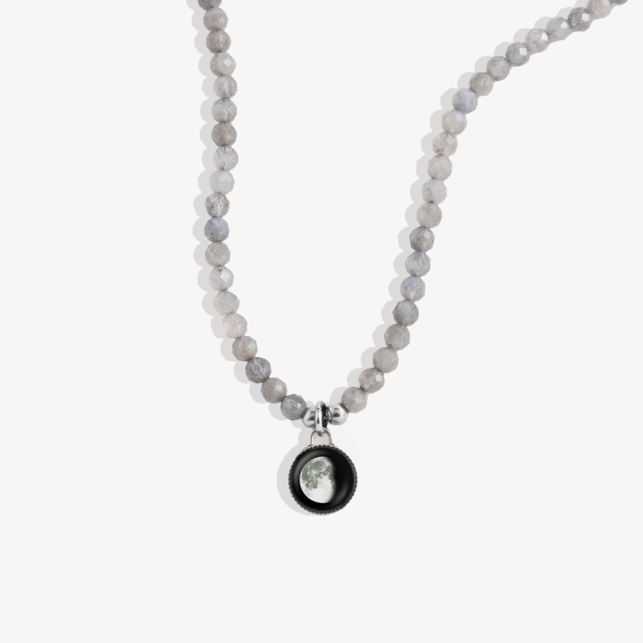 Bhavana Crystal Necklace - Gray Agate