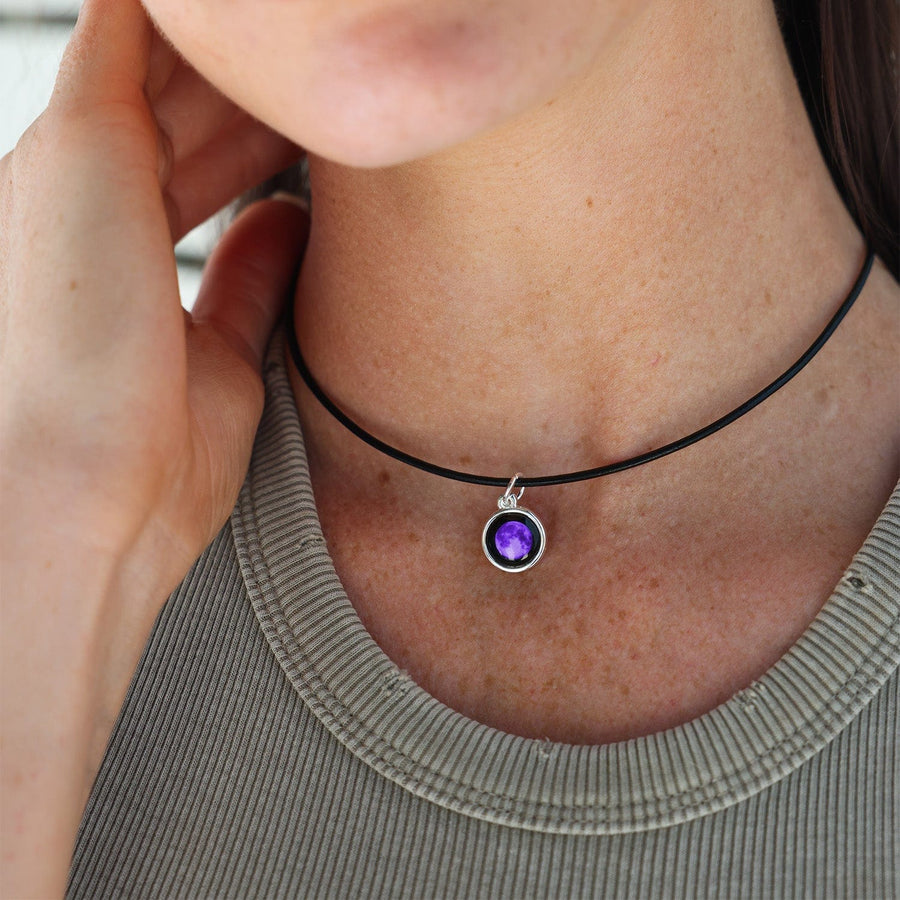Purple Moon Simplicity Choker Necklace Moonglow Jewelry