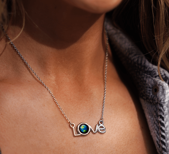 Earthglow Luna Love Necklace in Stainless Steel