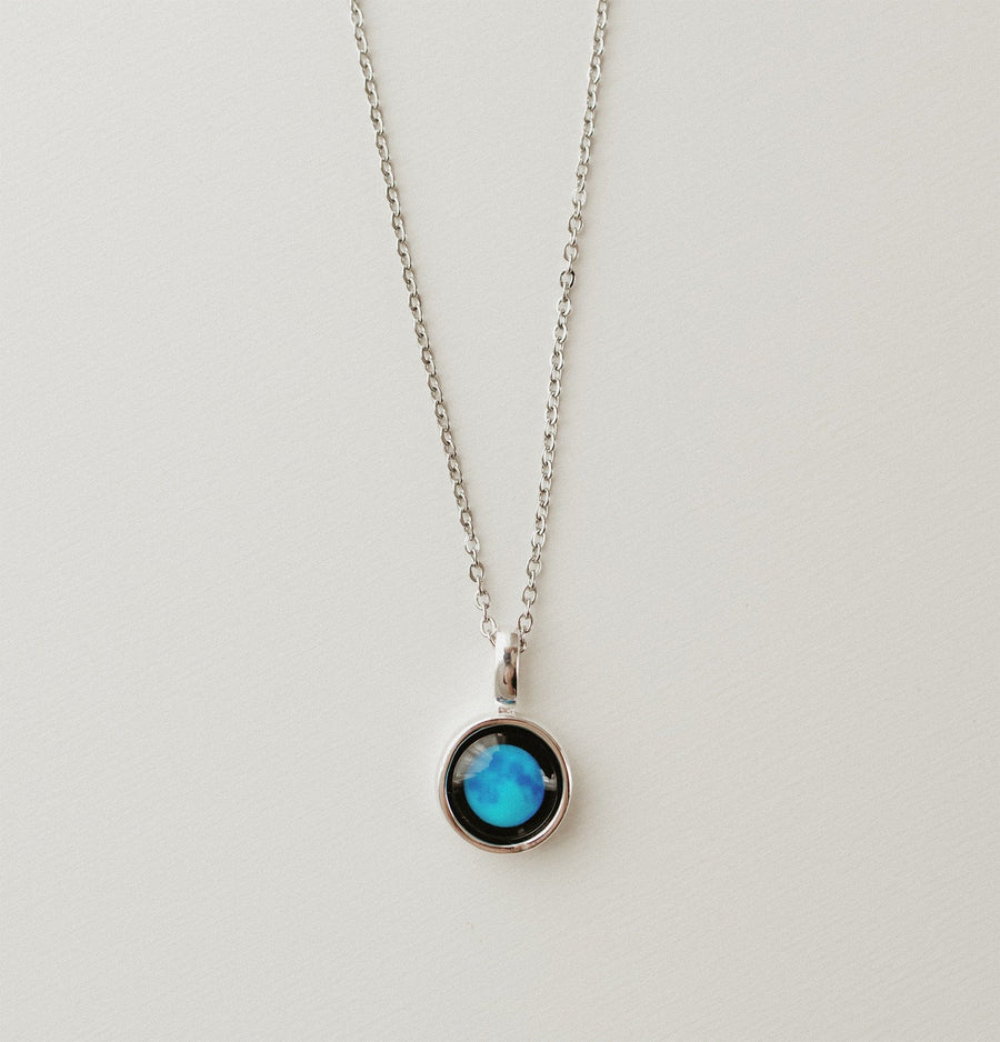 Glow Dark Blue Moon Necklace | Luminous Glow Dark Moon Necklace - Blue  Necklace Glass - Aliexpress
