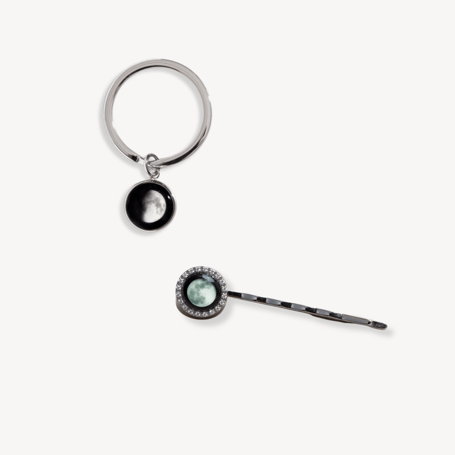 Elysian Hairpin & Moon Memory Keychain Bundle