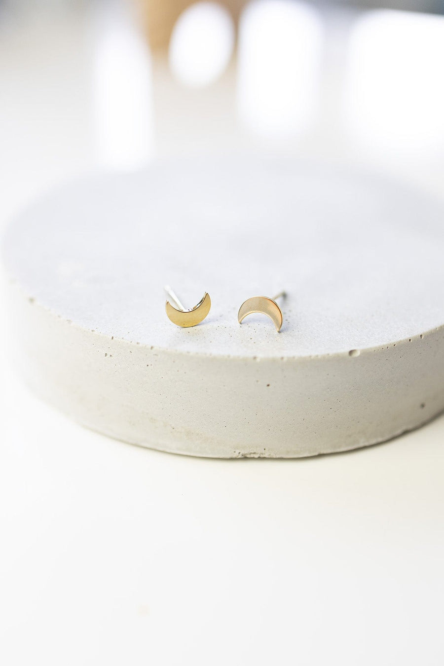 Lunar Love Studs in Gold