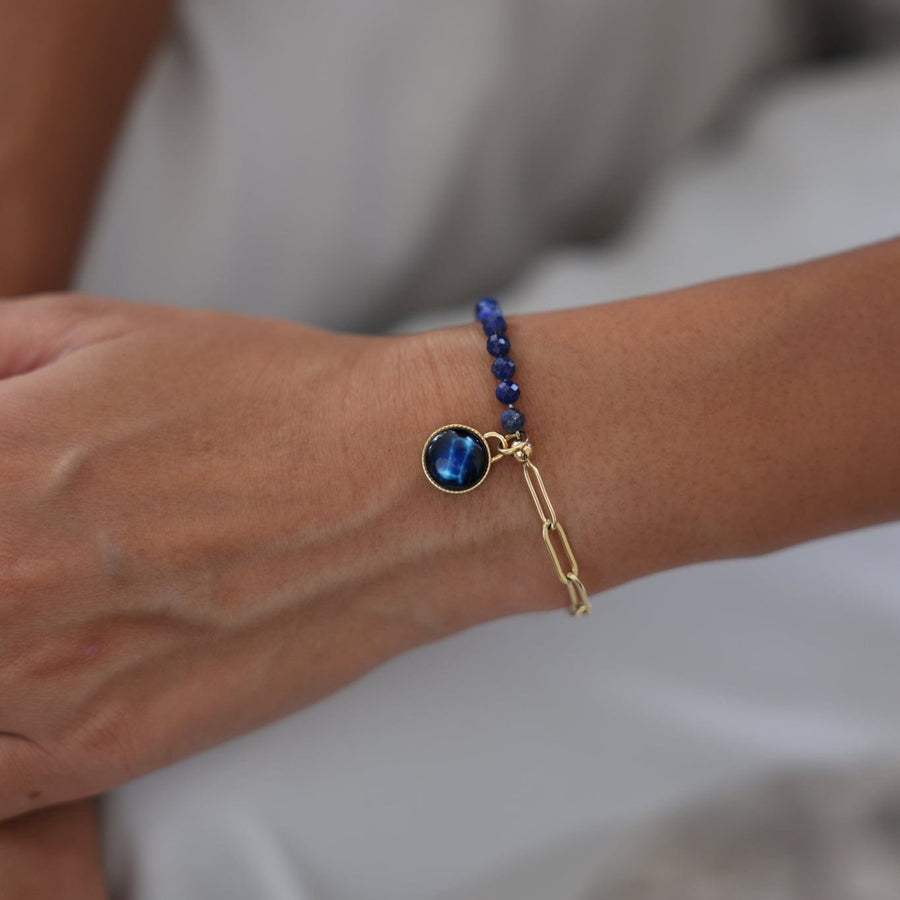 The Astral Bhavana Bracelet in Lapis