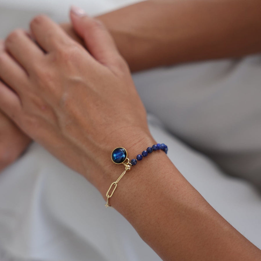 The Astral Bhavana Bracelet in Lapis