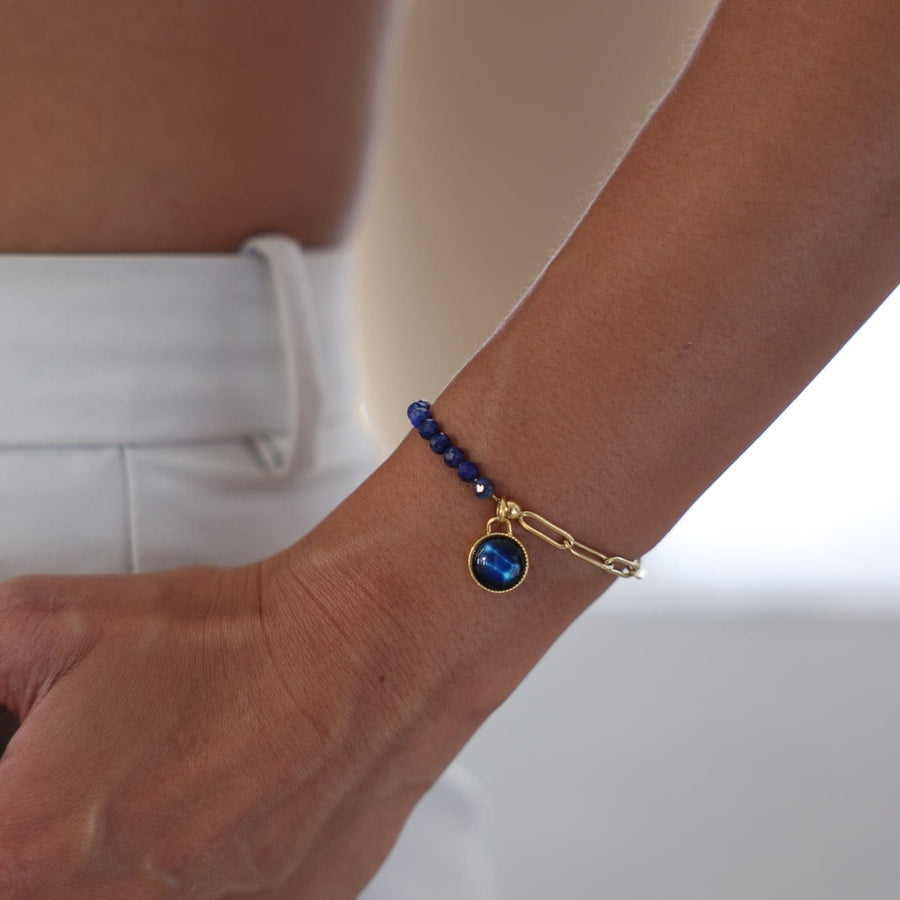 The Astral Bhavana Bracelet in Lapis