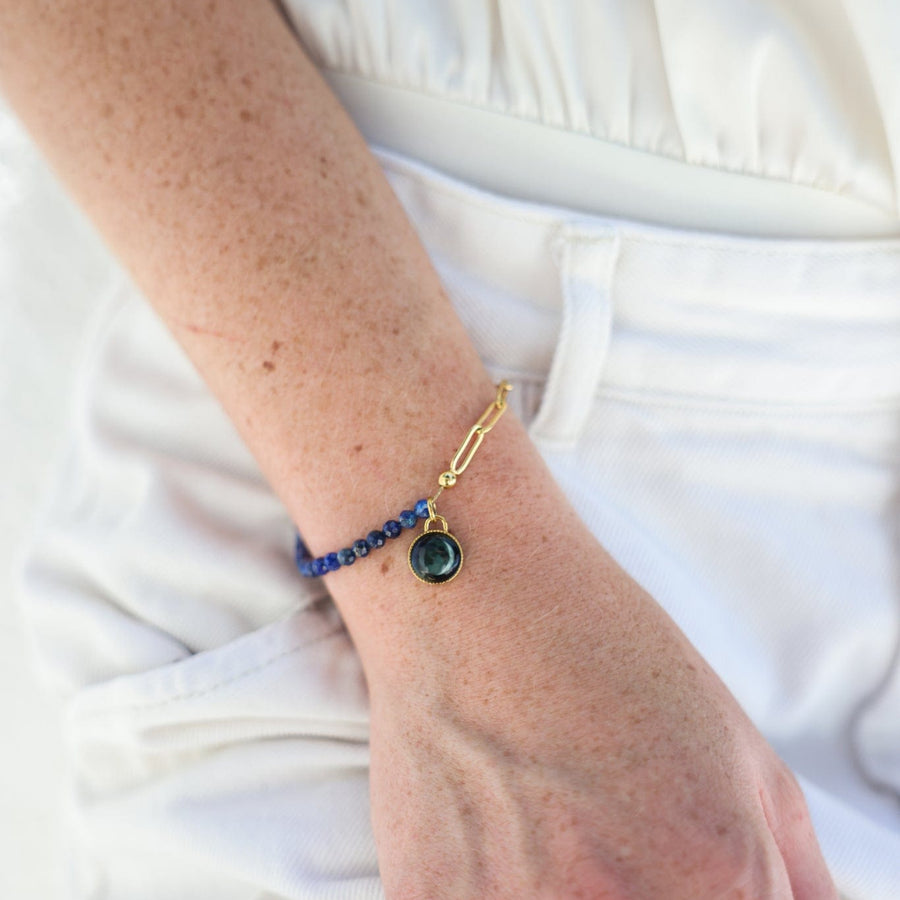 Bhavana Crystal Bracelet- in Lapis