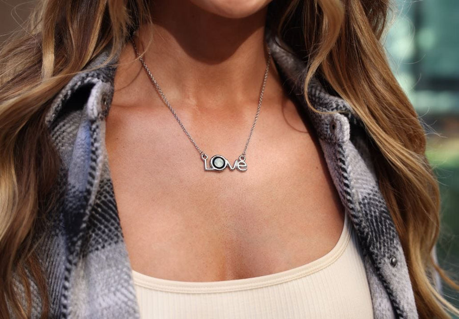 Luna Love Necklace and Love ring in Stainless Steel