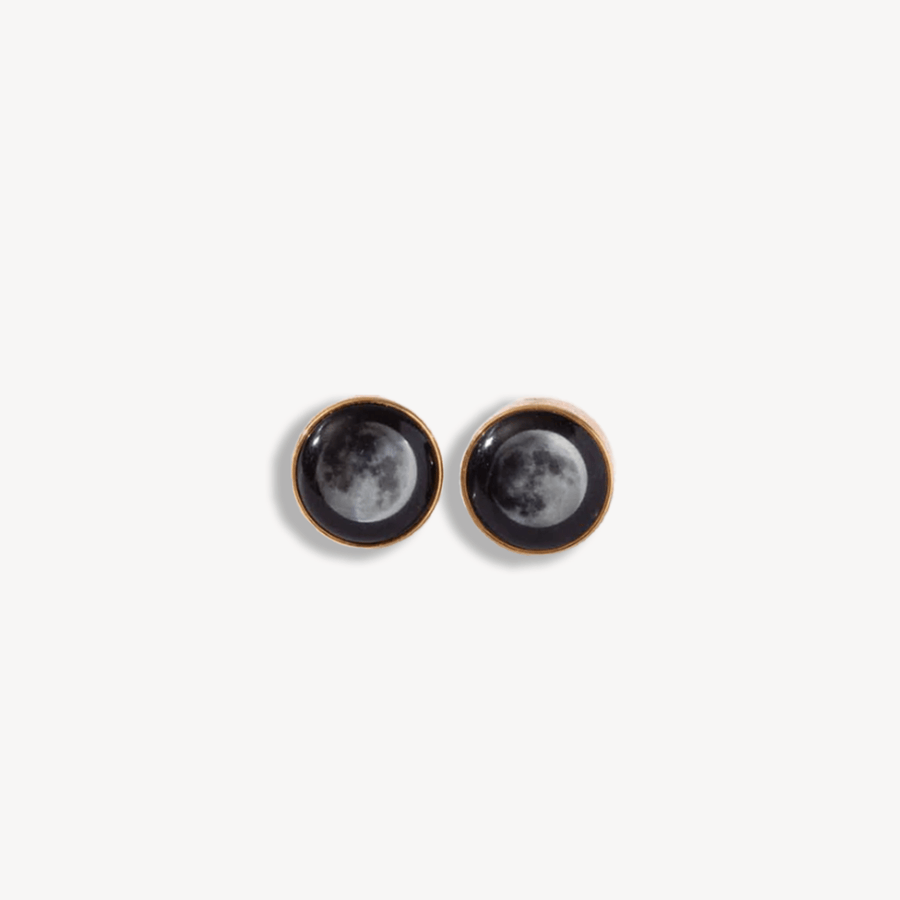 Moonshine Stud Earrings in Gold