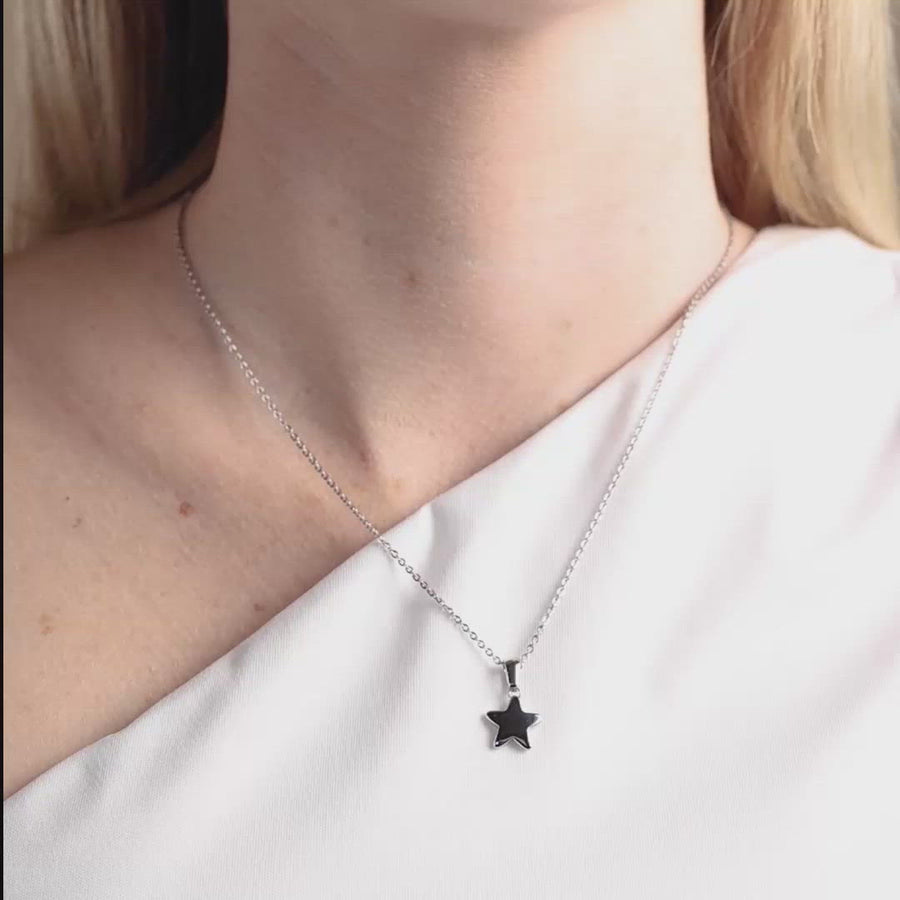 Video of woman wearing Star Bright Necklace