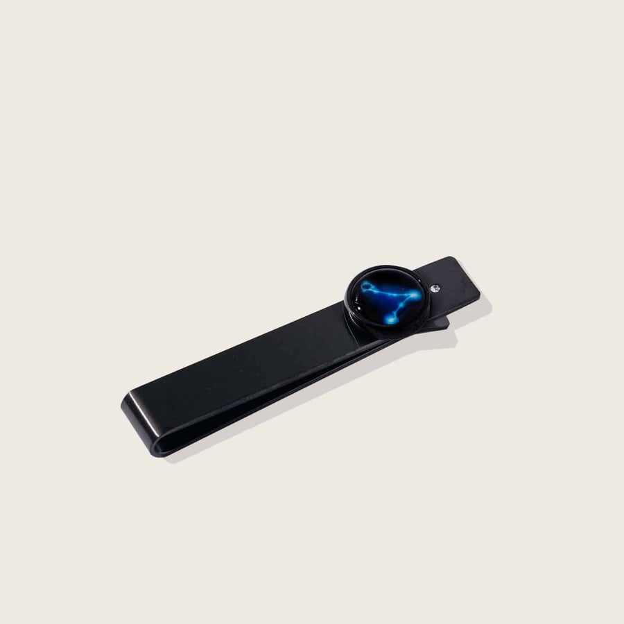 Constellation Astrology Tie Bar In Matte Black