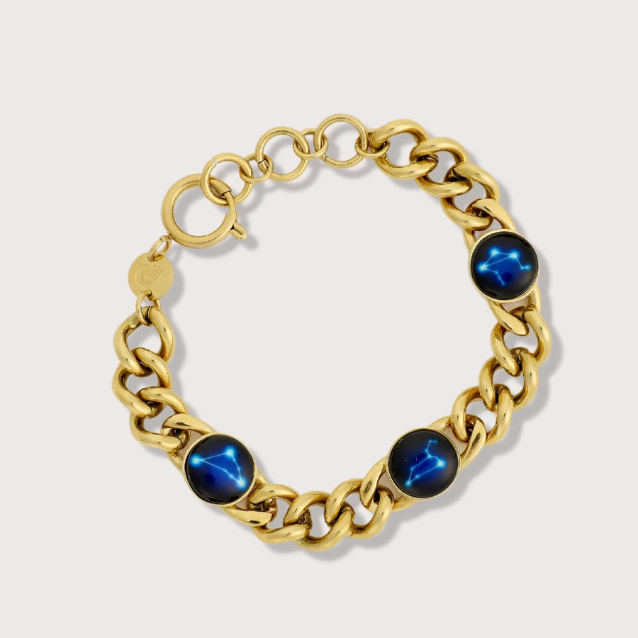 Three Star Astral Pleiades Bracelet in Gold