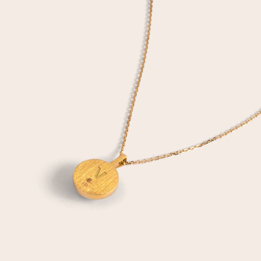 Chrysus Moon 14K Pure Gold Necklace