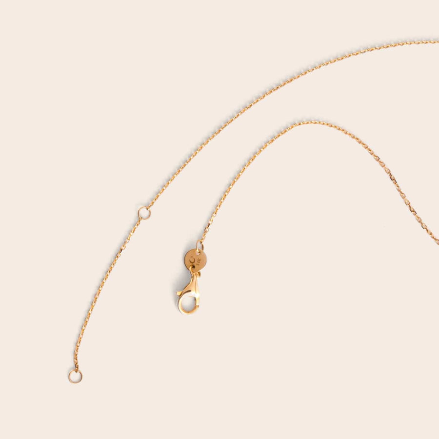 Chrysus Moon 14K Pure Gold Necklace