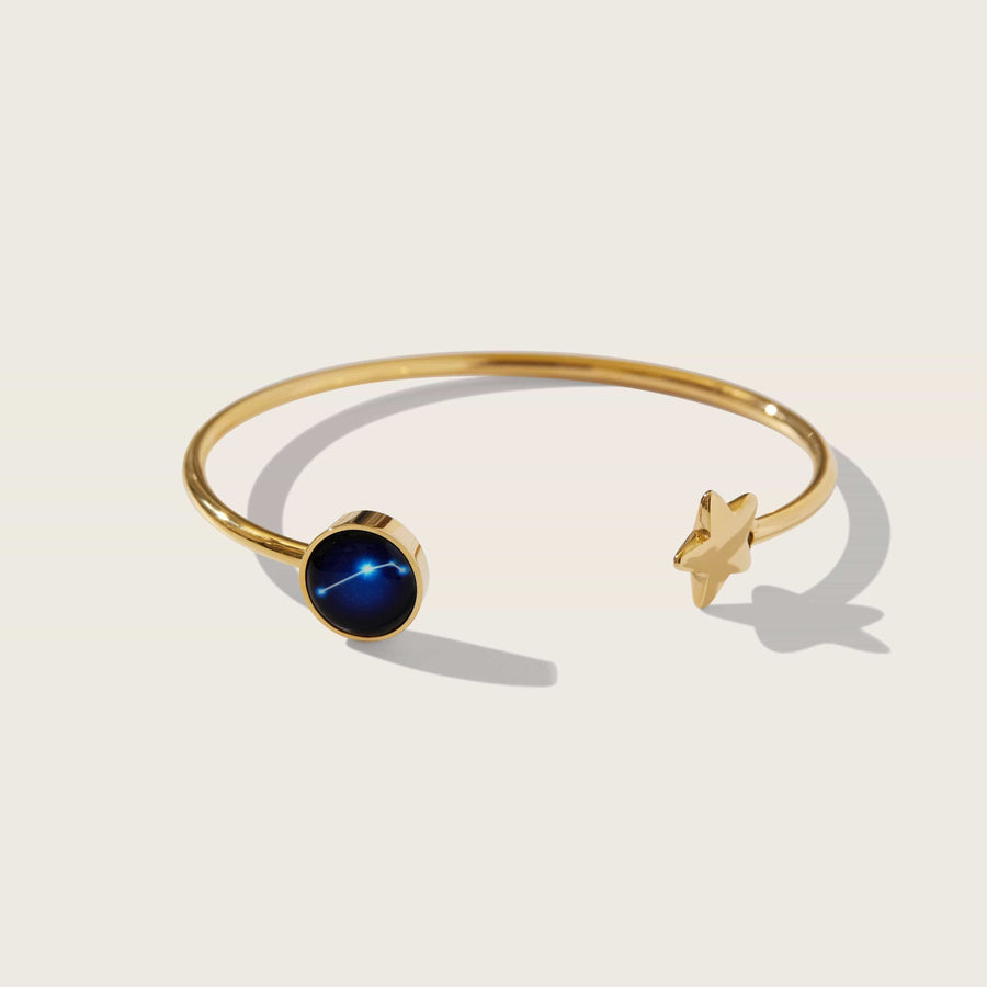 Gold plated constellation astrology star cuff