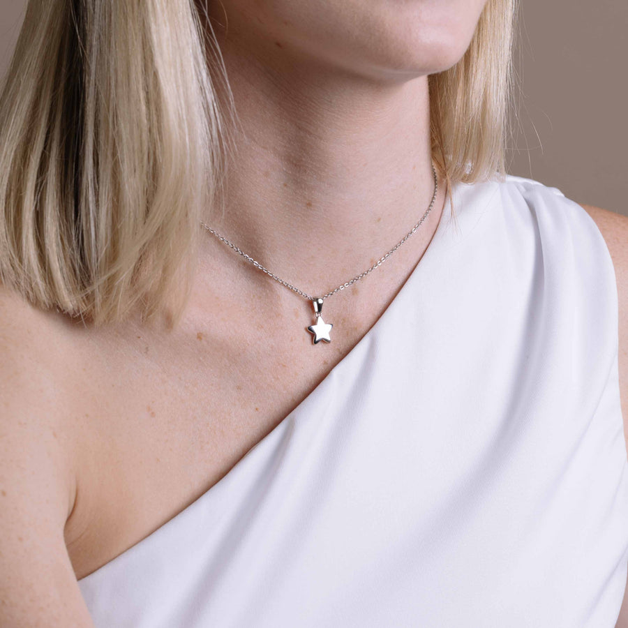 Woman wearing Star Bright Necklace