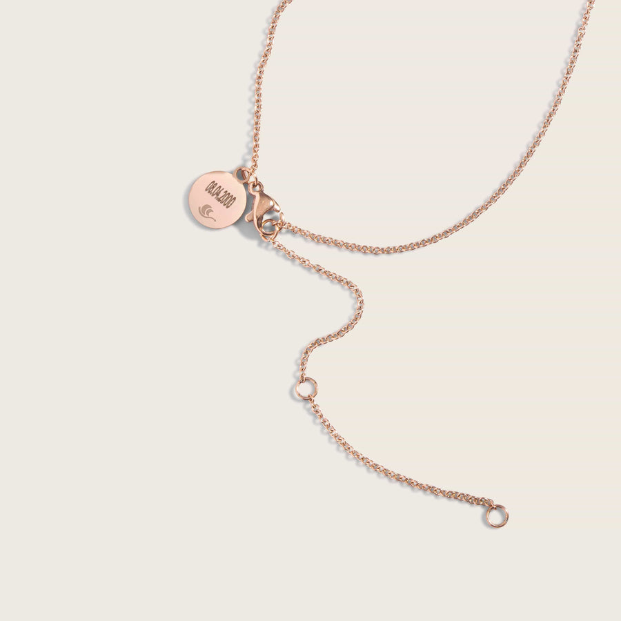 Rose gold plated constellation astrology necklace engravable tag