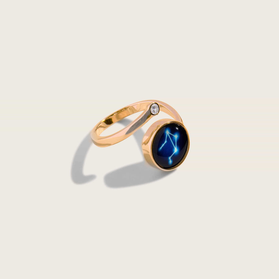 The Astral Cosmic Spiral Ring in Gold