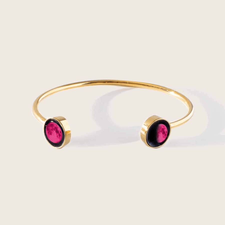 Pink Moon Lunar Dyad Cuff in Gold