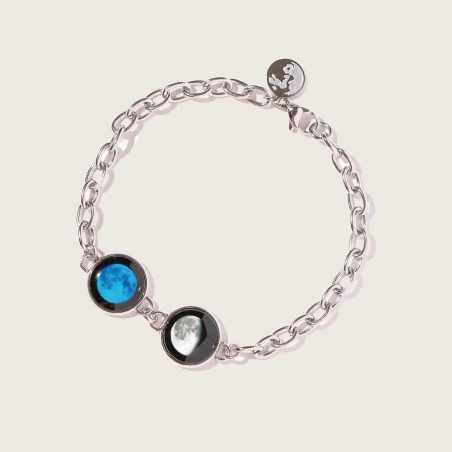 Two Moon Bracelet in Stainless Steel