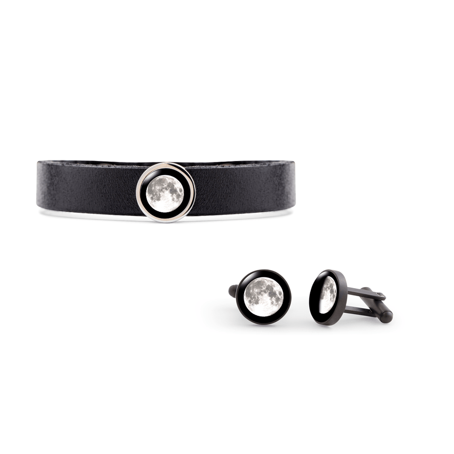 Humboldt Bracelet in Charcoal + Maginus Cufflinks in Matte Black Bundle