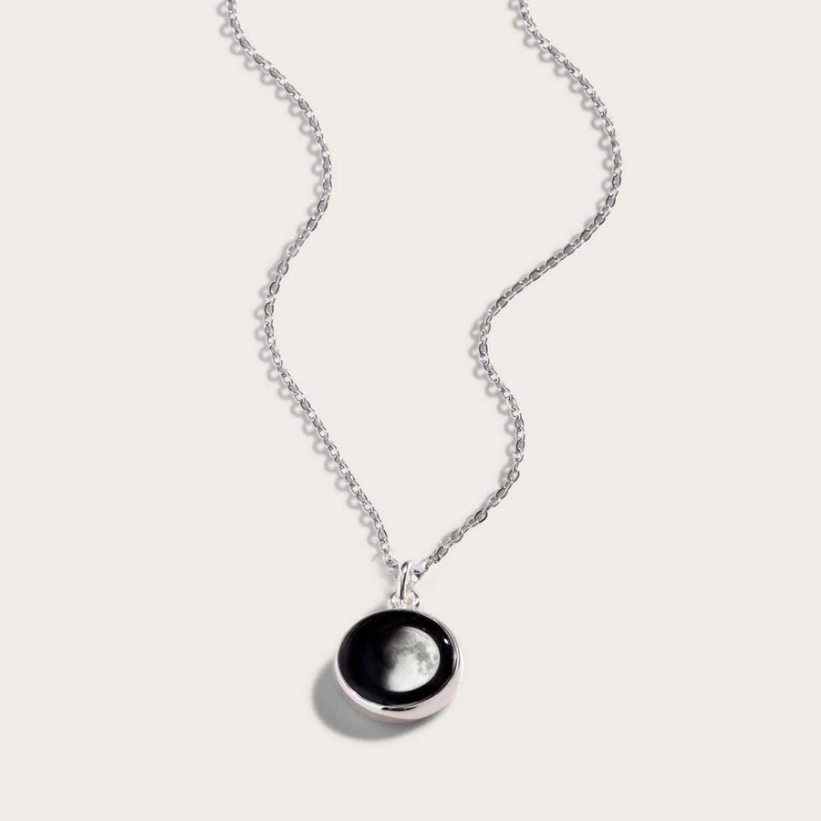 Silver Moon phase Charmed Simplicity necklace