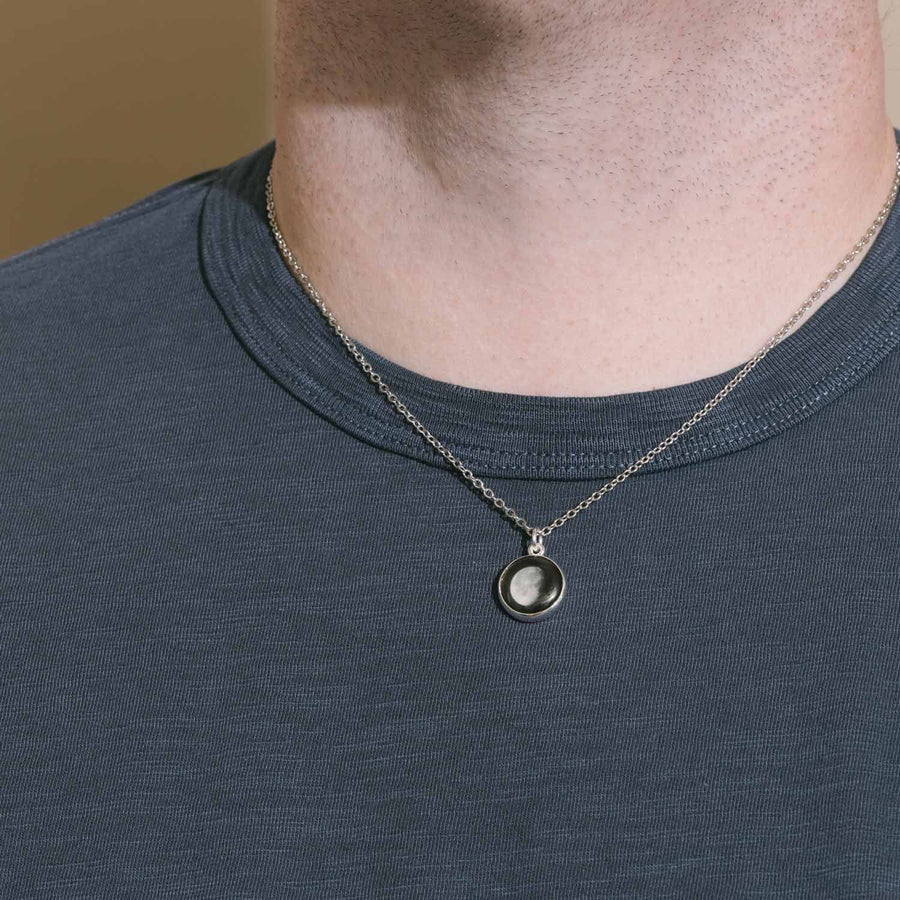 Silver Moon phase Charmed Simplicity necklace
