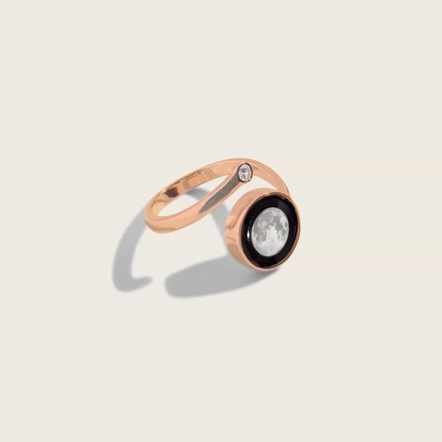 Cosmic Spiral Ring in Rose Gold