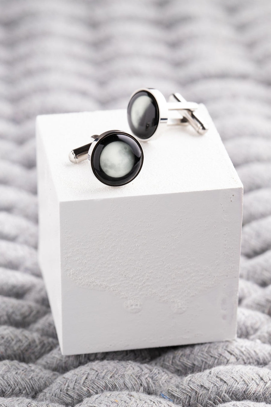 The Maginus Cufflinks in Silver Stainless Steel