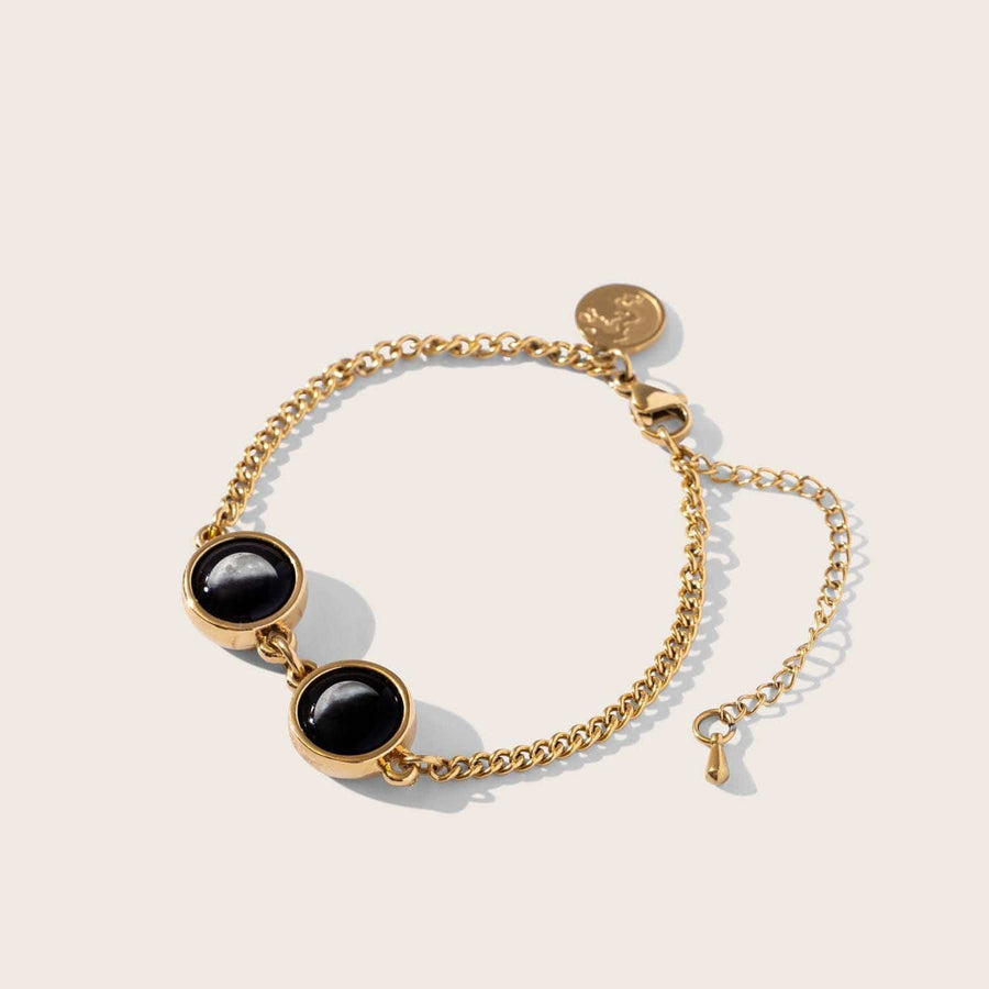 Double Moon Pallene Bracelet in Gold Moonglow Jewelry 