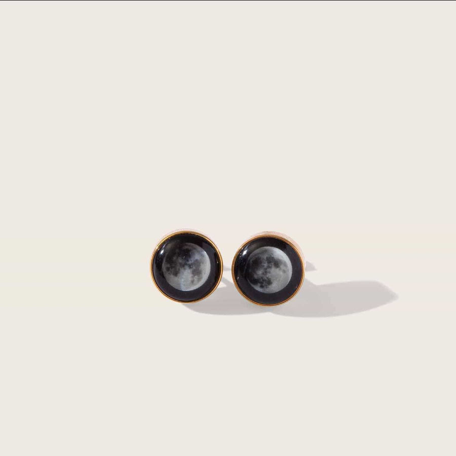 Moonshine Stud Earrings in Gold