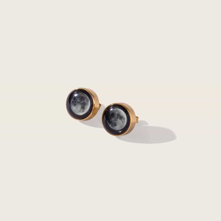 Moonshine Stud Earrings in Gold