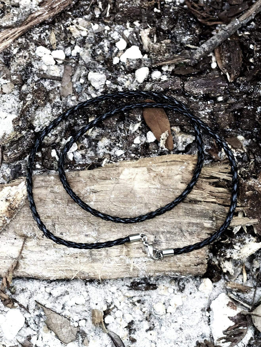Black Leather Cord 21" length